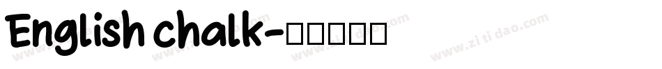English chalk字体转换